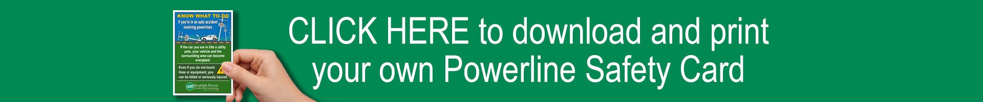 Down Powerline Safety Card Download