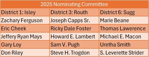 2025 Nominating Committees