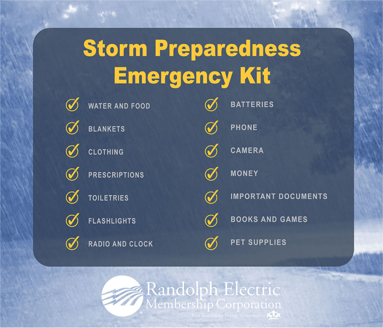 emergency kit checklist