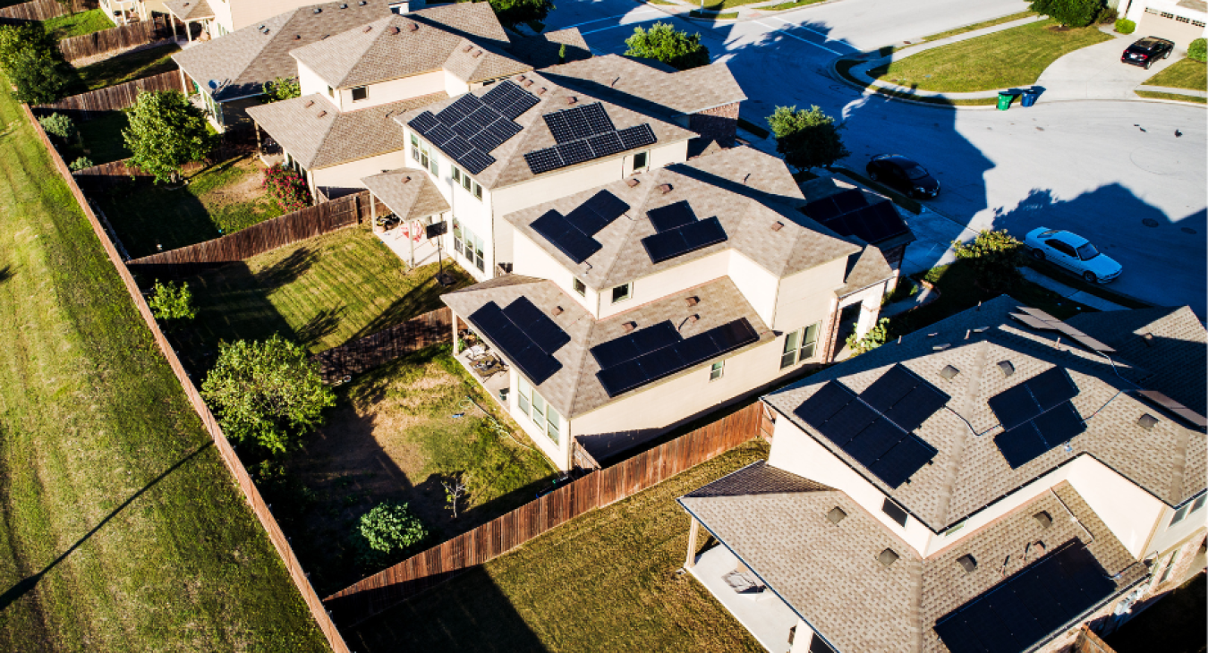 Multiple homes with solar panels 