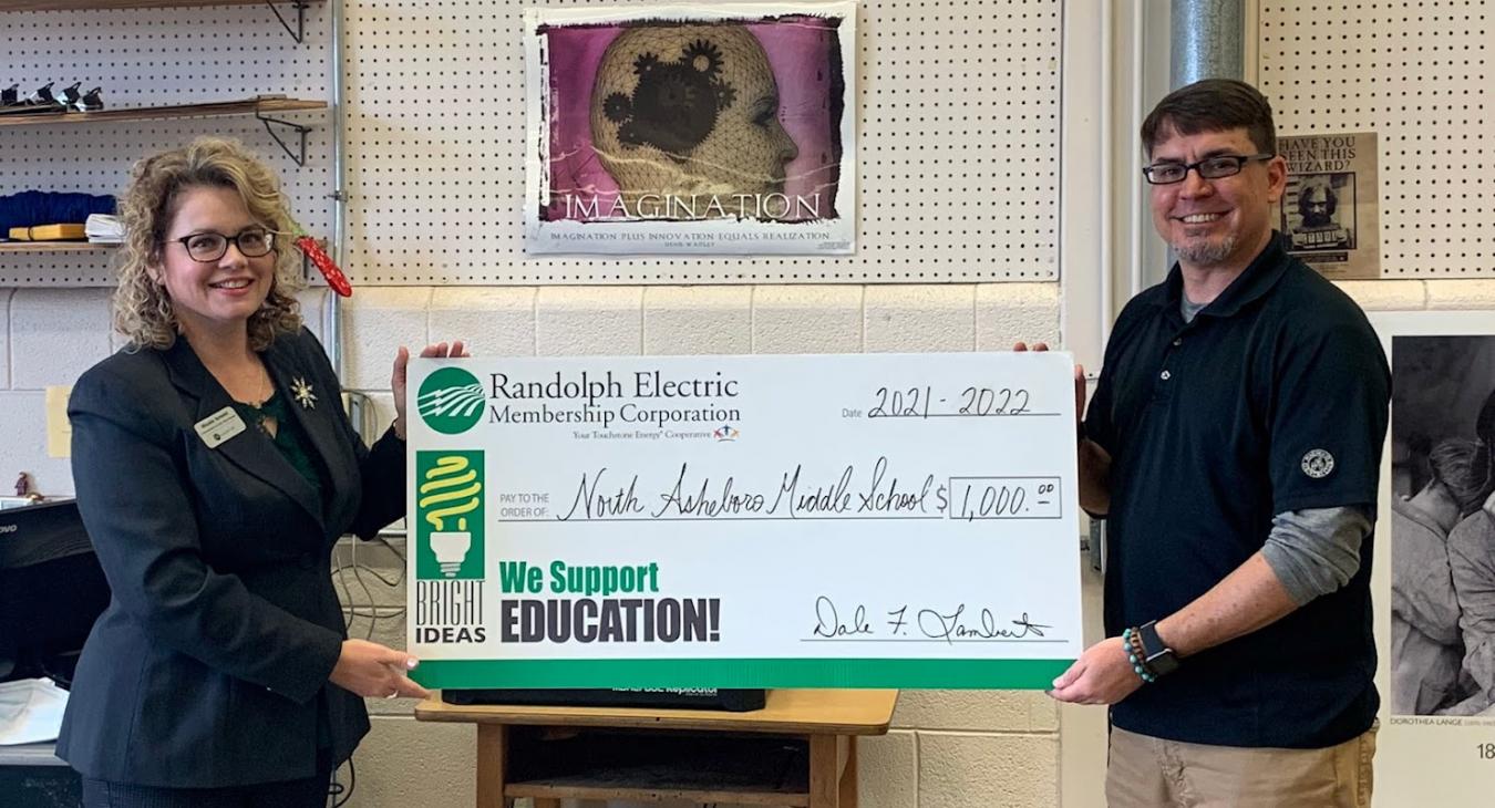 2021 Bright Ideas Winner North Asheboro Middle School Ryan Gibbs