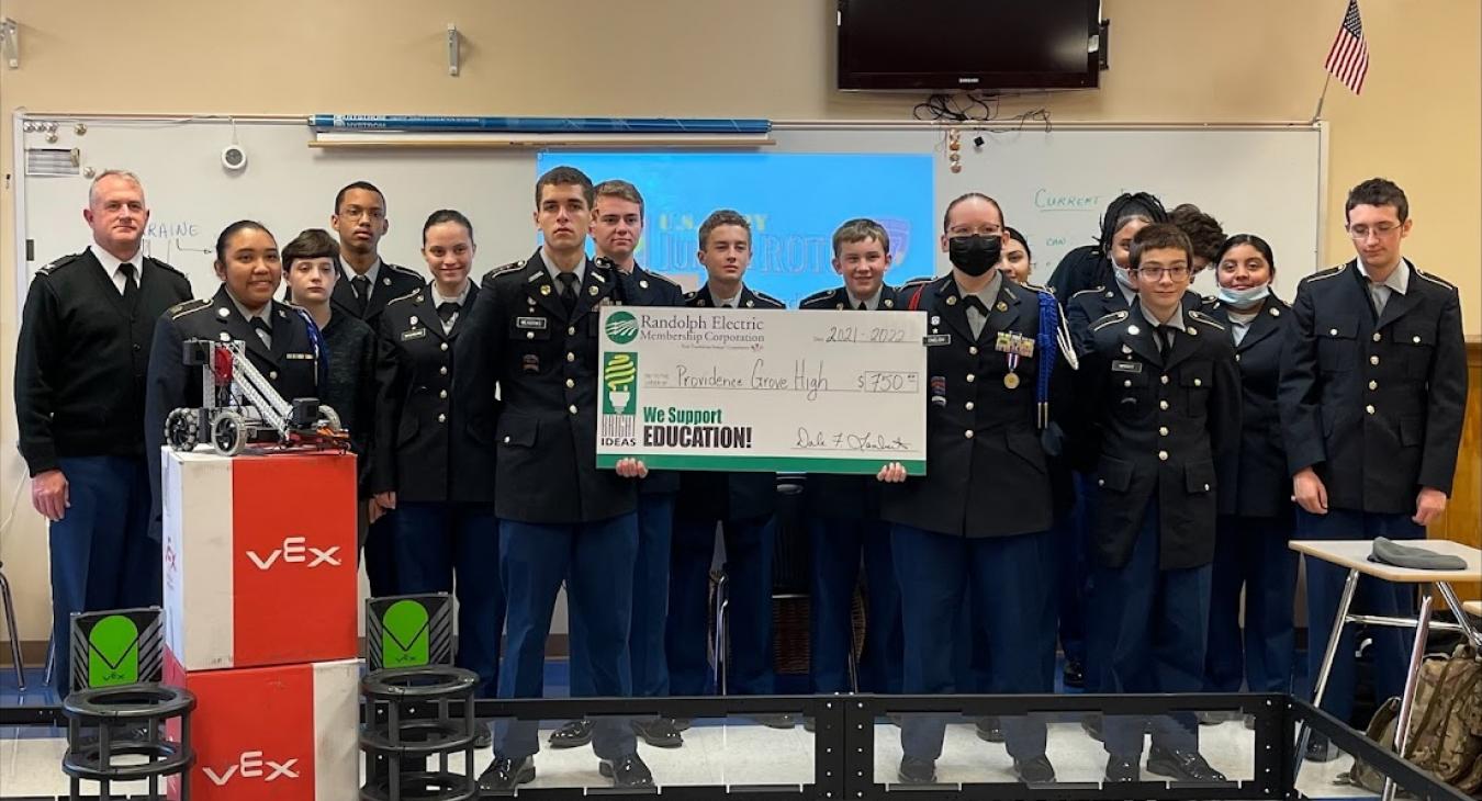 2021 Bright Ideas Winner Providence Grove HS Colonel Ashley Worboys